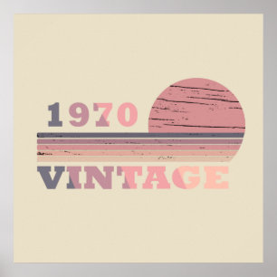 Poster Cadeau d'anniversaire de naissance en 1970