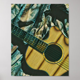 Poster cadeau d'anniversaire guitariste vintage