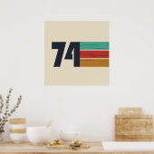 Poster cadeau d'anniversaire millésime 1974 (Cuisine)