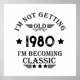 Poster Cadeau d'anniversaire vintage personnalisé