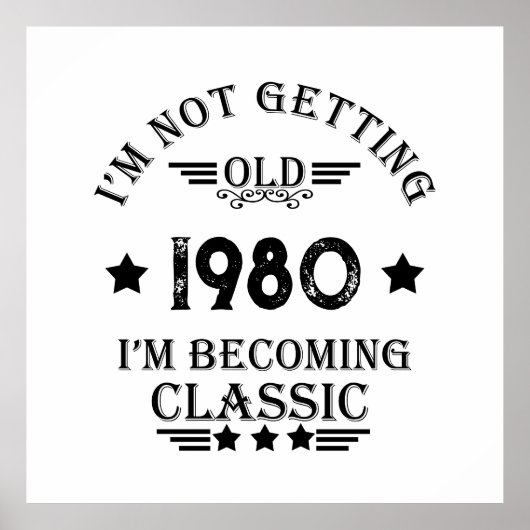 Poster Cadeau d'anniversaire vintage personnalisé (Devant)