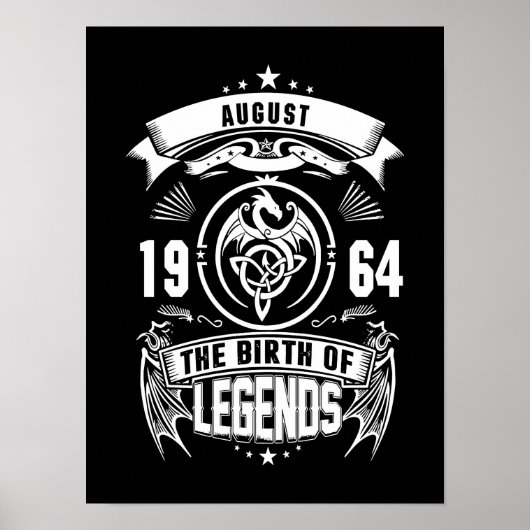 Poster Cadeau d'août | 1964 La Naissance Des Légendes (Devant)
