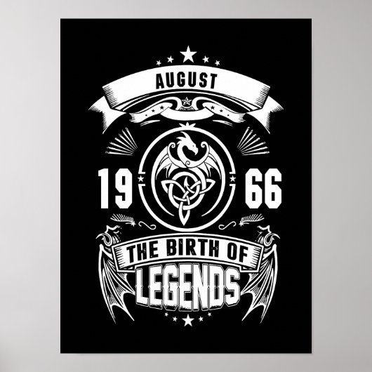 Poster Cadeau d'août | 1966 La Naissance Des Légendes (Devant)