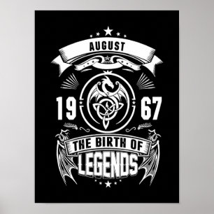 Poster Cadeau d'août 1967 La Naissance Des Légendes