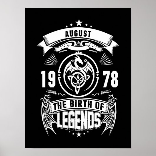 Poster Cadeau d'août | 1978 La Naissance Des Légendes (Devant)