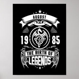 Poster Cadeau d'août 1985 La Naissance Des Légendes