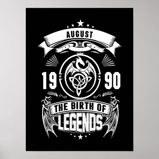Poster Cadeau d'août | 1990 La Naissance Des Légendes (Devant)