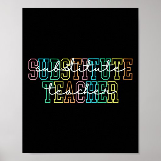 Poster Cadeau d'appréciation pour enseignant suppléant (Devant)