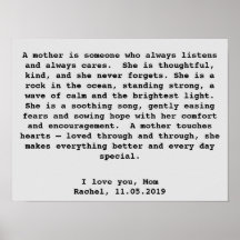 Cadeau d'art mural personnalisé pour maman avec de