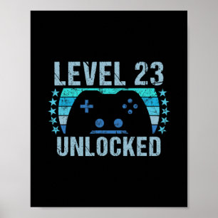 Poster Cadeau de 23e anniversaire vintage de jeu pour gar