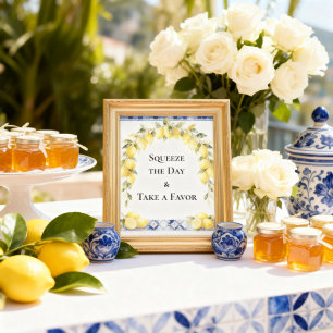 Poster Cadeau de Baby Shower Citron de la Côte d'Amalfi