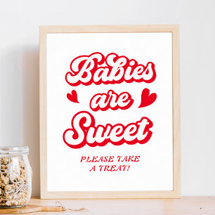 Poster Cadeau de Baby Shower de la Saint-Valentin