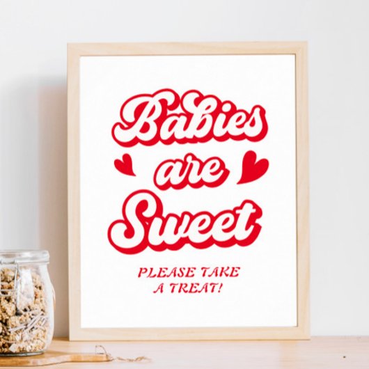 Poster Cadeau de Baby Shower de la Saint-Valentin