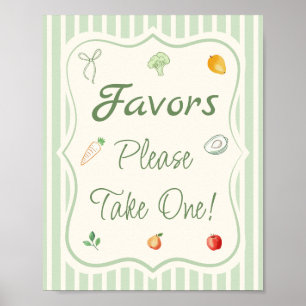 Poster Cadeau de Baby Shower Marché aux Fermiers