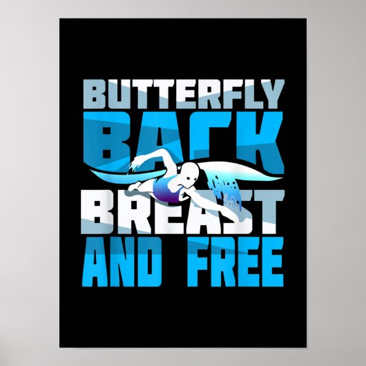 Poster Cadeau De Baignade Pour Nageur (Devant)