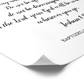 Poster Cadeau de baptême Josué 1 9 (Coin)