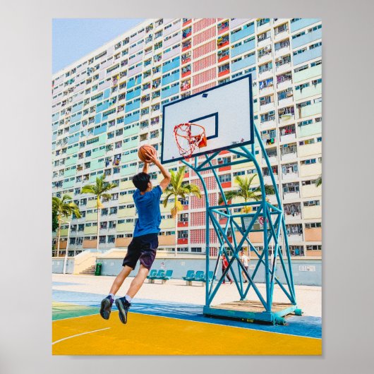 Poster Cadeau de basket-ball cool (Devant)