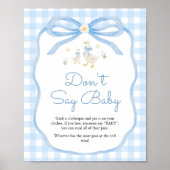Poster Cadeau de bébé Oie Ridicule | Panneau de table Ne  (Devant)