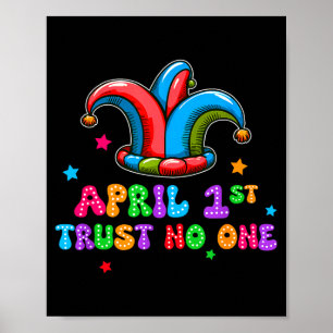 Poster Cadeau de blague de confiance du 1er avril 
