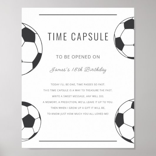 Poster Cadeau de capsule temporelle d'anniversaire de foo (Devant)