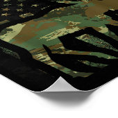 Poster Cadeau de chasse de drapeau américain camouflé pou (Coin)
