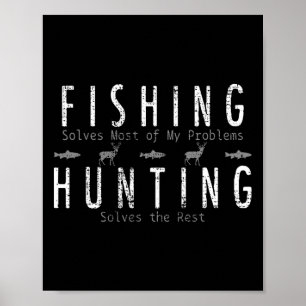 Poster Cadeau de chasse de pêche Chasse