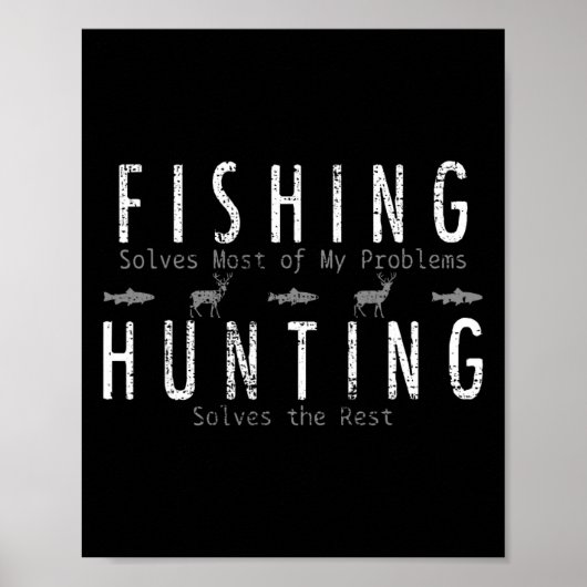 Poster Cadeau de chasse de pêche Chasse (Devant)
