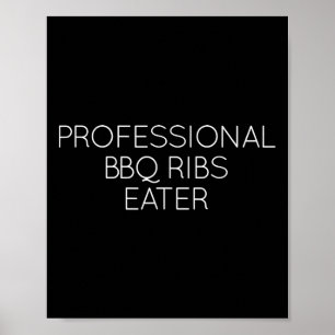 Poster Cadeau De Chemise Professionnelle Bbq Ribs Pour Le