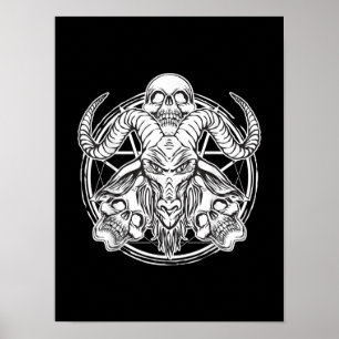 Poster Cadeau de chèvre de bonbon de crâne sucre
