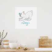 Poster Cadeau de chien mignon | Chien drôle avec papillon (Cuisine)