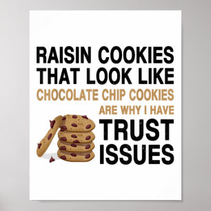 Poster Cadeau de citation amateur de biscuits drôles, fai