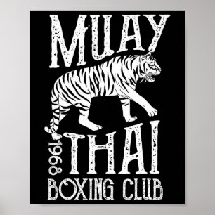 Poster Cadeau de club de kickboxing Tiger Muay Thai Mma