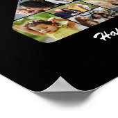 Poster Cadeau de collage photo Nombre 21 pour 21e anniver (Coin)