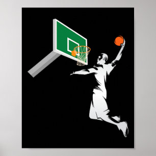 Poster Cadeau de fan de joueur de sport sombre Streetll S