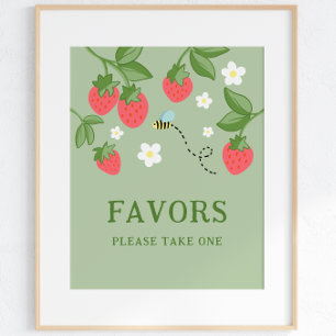 Poster Cadeau de fête Berry Sweet Signe d'anniversaire fr