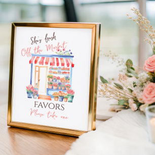 Poster Cadeau de Fête de Fiançailles Floral Frais de Marc