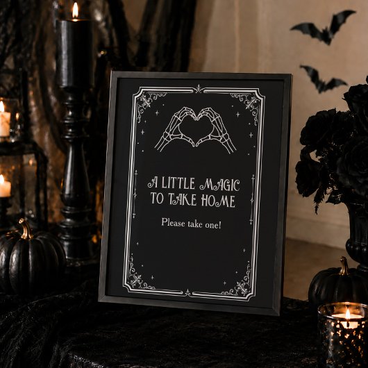 Poster Cadeau de Fête de Fiançailles Gothique Halloween