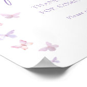 Poster Cadeau de Fête de Mariage Papillon (Coin)