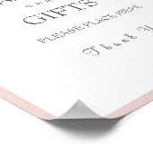 Poster cadeau de Fête des mariées Floral Dusty Ros (Coin)