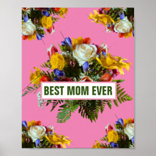 POSTER CADEAU DE FETE DES MERES MEILLEURE MERE
