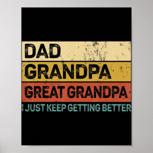 Poster Cadeau de Fête des pères pour les hommes de grand-