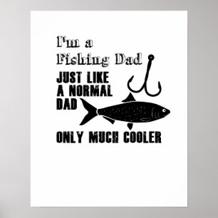 Poster Cadeau de fête des pères pour pêcheur Cool Pêche p