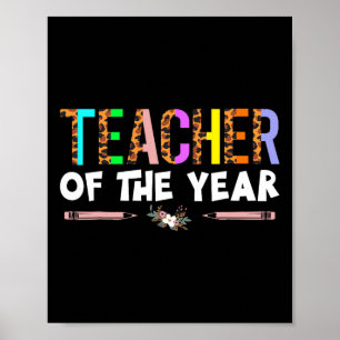 Poster Cadeau de fête du professeur de l'année Appreciati