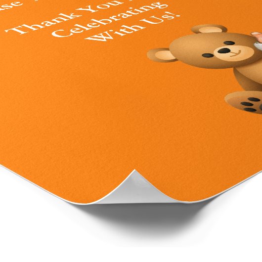 Poster Cadeau de fête Prenez-en un bébé est en route thèm (Coin)