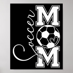 Poster Cadeau de fierté de maman de football vintage pour