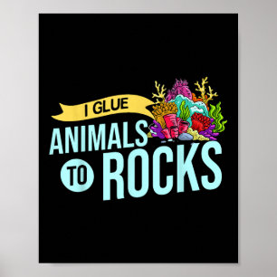 Poster Cadeau de fragment de corail Récif Aquarium Réserv