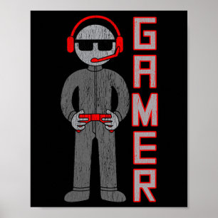 Poster Cadeau de garçons de gamer pour le meilleur joueur