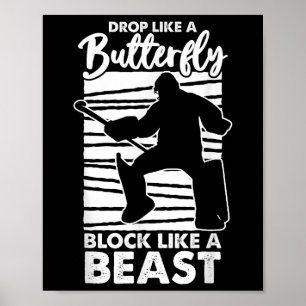 Poster Cadeau de gardien de but de hockey sur gazon Joueu