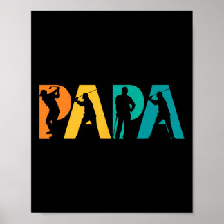 Poster Cadeau de golf Papa pour père