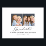Poster Cadeau de grand-mère minime<br><div class="desc">Poster cadeau de grand-mère avec script multi photo moderne. Un cadeau idéal pour les mamans,  papas,  grand,  grand-père de n'importe quel membre de la famille. Texte élégant et étonnant.</div>